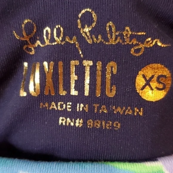 Lilly Pulitzer Luxletic blue & purple floral leggings Size XS - Picture 4 of 12